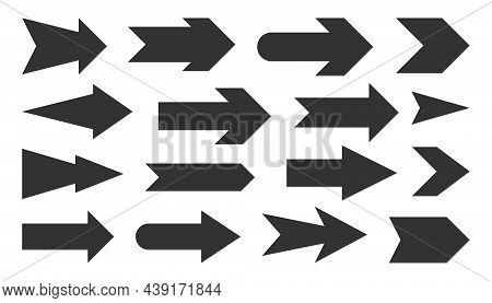 Arrow Black Flat Set. Navigation Button Motion Template. Simple Form Game Website. Cursor Web Icon. 