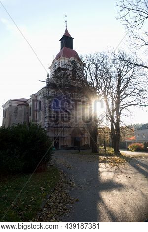 Church At The Qquare In Zacler Czech Republic