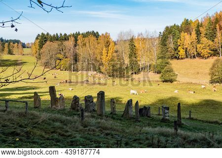 Symbolic Menhirs In Czech Republic Zdonov