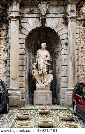 Statue Near The Palazzo Terzi. Bergamo, Italy