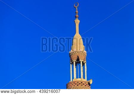 Minaret Of Mosque In Dahar Neighborhood (old Town Of Hurghada) In Egypt