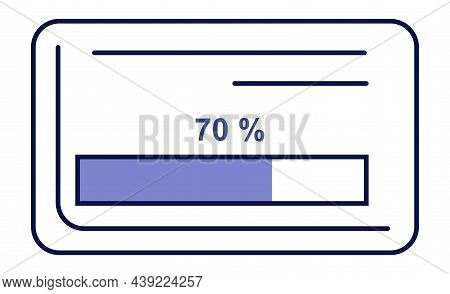 Progress Bar Frame. Loading Indicator Icon. Dashboard Element