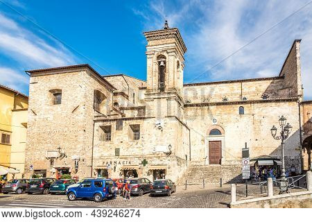 Narni,italy - September 8,2021 - View At The Cathedral Of Saint Juwenal In The Streets Of Narni. Nar