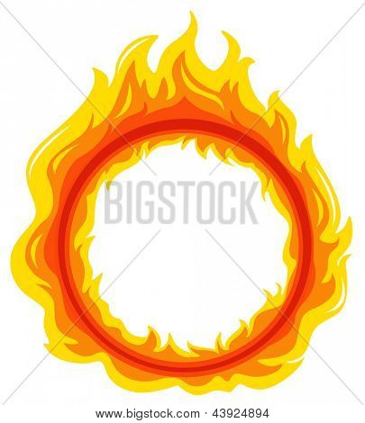 Illustration of a fireball on a white background