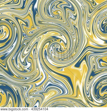 Seamless Twirly Swirly Abstract Liquid Marble Surface Pattern Design For Print