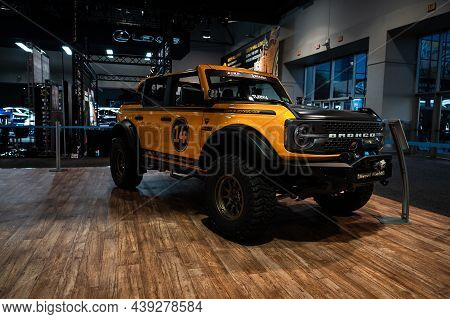 2021 Ford Bronco Badlands Showcased At The Sema Show.