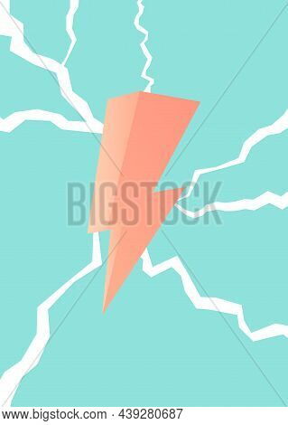 Lighting Bolt, Abstract Background, Poster Design Template.
