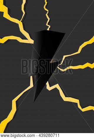 Lighting Bolt, Abstract Background, Poster Design Template.