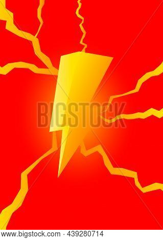 Lighting Bolt, Abstract Background, Poster Design Template.