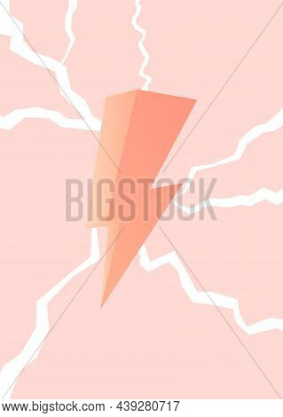 Lighting Bolt, Abstract Background, Poster Design Template.