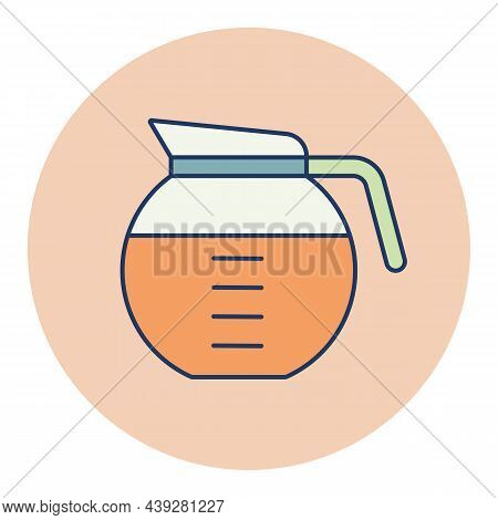 Coffee Maker Vector Color Icon. Kitchen Appliance. Graph Symbol For Cooking Web Site Design, Logo, A
