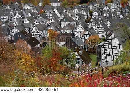 Beautiful View Of Old Town Freudenberg In Germany