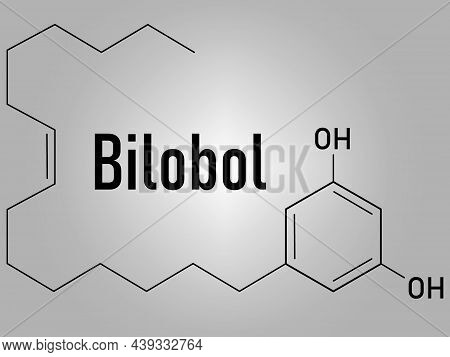 Bilobol Ginkgo Biloba Molecule. Skeletal Formula. Chemical Structure