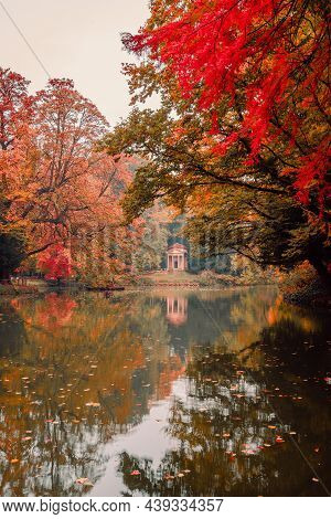 Lake With Neoclassical Temple 