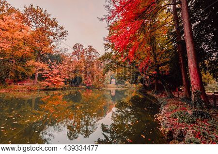 Lake With Neoclassical Temple 
