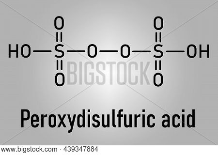 Peroxydisulfuric Acid Oxidizing Agent Molecule. Skeletal Formula.