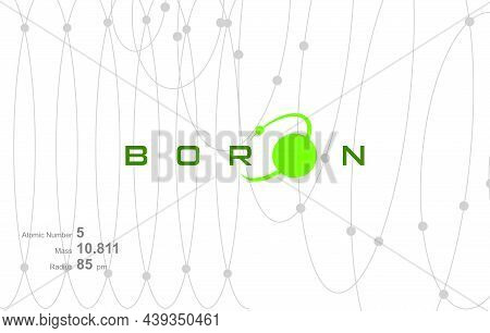 Modern Logo Design For The Word Holmium Which Belongs To Atoms In The Atomic Periodic System.