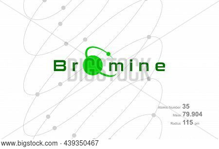 Modern Logo Design For The Word Holmium Which Belongs To Atoms In The Atomic Periodic System.