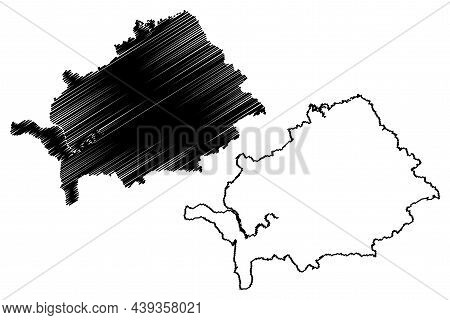 Thane District (maharashtra State, Konkan Division, Republic Of India) Map Vector Illustration, Scri