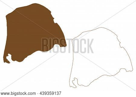 Bely Island (russia, Russian Federation, Tyumen Oblast) Map Vector Illustration, Scribble Sketch Bel