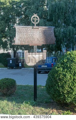 Gdynia, Poland - August 1, 2021: Information About Redemptorist Fathers Rome - Catholic Port Parish 