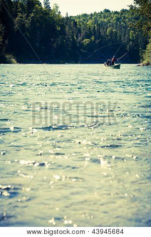 I pescatori a Mosca il salmone