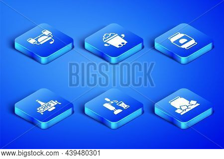Set Cold Beer Can, Beer Helmet, Tap With Glass, Bottle, Ice Bucket And Icon. Vector
