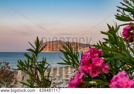 Alanya Beach In Turkey. Antalya Mediterranean Coast
