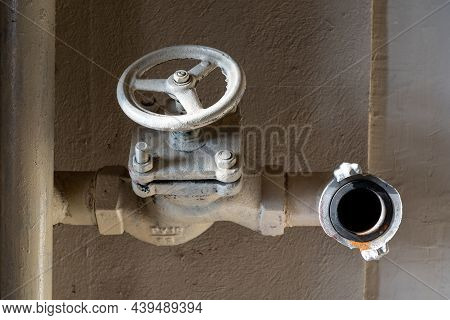 Fire Hydrant In An Old Abandoned Factory.
