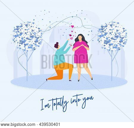 Heterosexual Couple In Love. Guy And A Girl On Date In The Spring City Park.