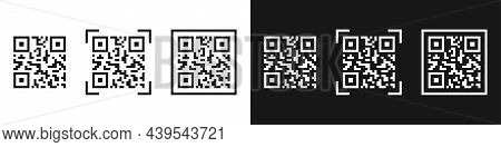Qr Code. Qr Code Frame Vector Set. Code For Scanning From A Smartphone. Qr Code For Mobile App, Paym