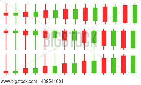 Stock Trading Candles. A Set Of Candles For The Stock Market Or For The Forex Trading Chart. Online 