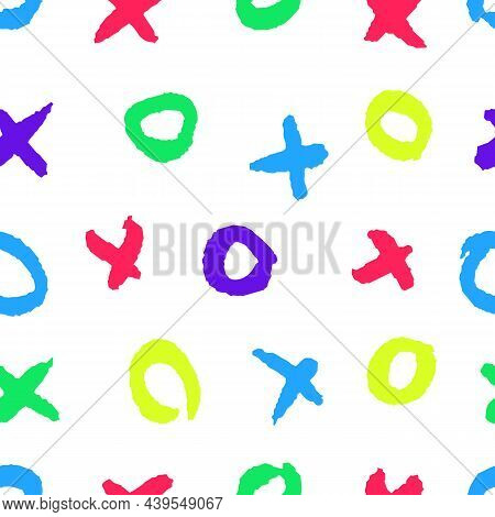 Dry Brushes Seamless Pattern. Minimalistic Creative Trend Abstract. Cheerful Colors, Spring Or Summe