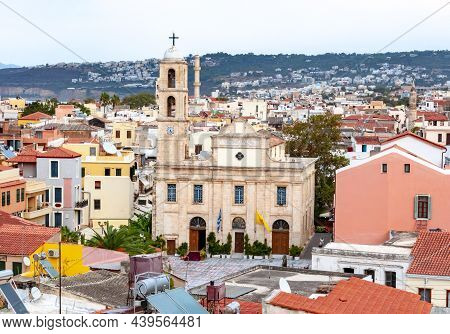 Chania Cathedral In Center Of Old Town, Crete Island, Greece