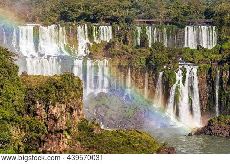 Iguazu Falls Are Waterfalls Of The Iguazu River On The Border Of The Argentina And The Brazil. Its O