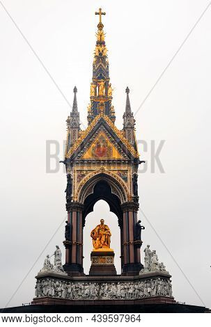 Albert Memorial, Knightsbridge, London, 2021. It Was Commissioned By Queen Victoria In Memory Of Her