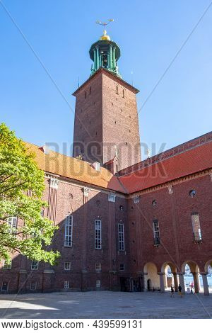 Stockholm City Hall Tower In Summer, Sweden