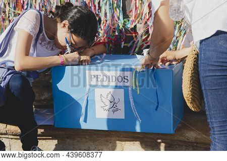 Faithful Celebrate The First Friday Of The Year 2019 At Igreja Do Senhor Do Bonfim. Salvador, Bahia,