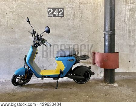 Honolulu, Hawaii - Nov 6, 2021-segway C80 Ebike Parked.
