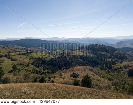 Mountain Landscape In The Village Of Dobroselica On The Mountain Zlatibor In Serbia
