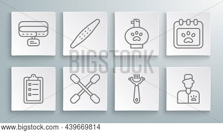 Set Line Grooming Salon Price List, Nail File Pet, Cotton Swab For Ears, Hair Brush Dog And Cat, Vet