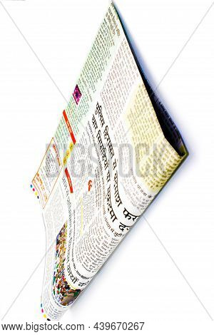 Noida , Utter Pardesh , India - November 09 2021 , News Paper , A Picture Of News Paper On White Bac