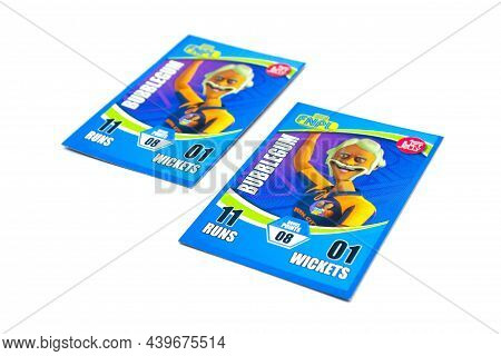 Noida , Utter Pardesh , India - October 22 2021 , Playing Cards , A Picture Of Playing Cards On Whit