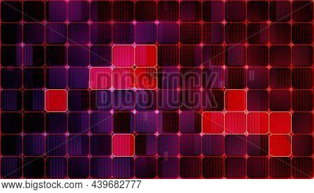 Abstract Technology Binary Code Dark Red Background. Cyber Attack, Ransomware, Malware, Scareware Co
