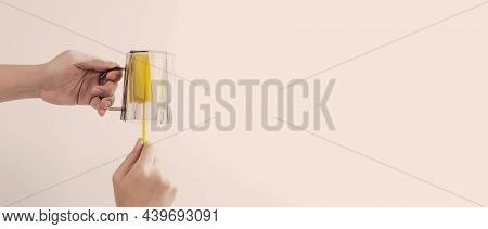 Clean And Wash Dish Concept. Man Hand Washing Drink Glass On White Background.