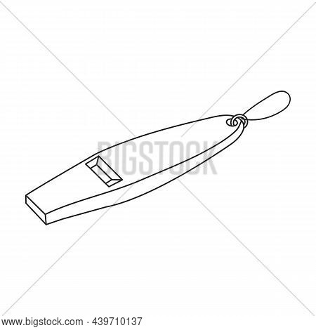 Whistle Vector Icon.outline Vector Icon Isolated On White Background Whistle.