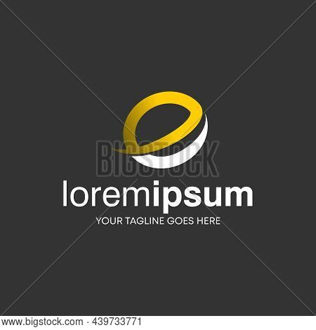 Letter E With The Bottom Cut Free Vector Stock. Taper Abstract Design Concept. Can Be Used As A Symb