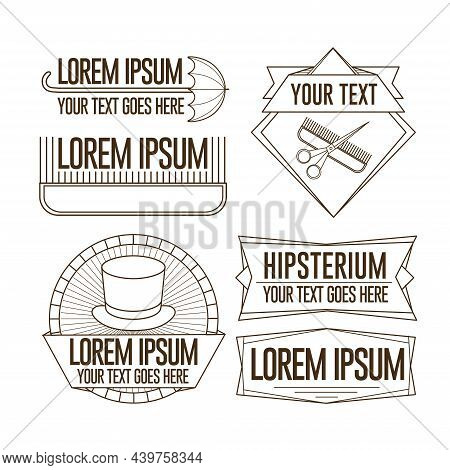 Linear Vintage Badges Logos And Banners Line Illustration Pack