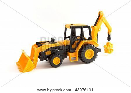 Sárga traktor játék