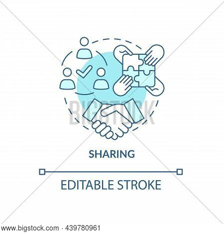 Sharing Concept Icon. Staff Cooperation. Employee Teamwork. Knowledge Dissemination In Organization 